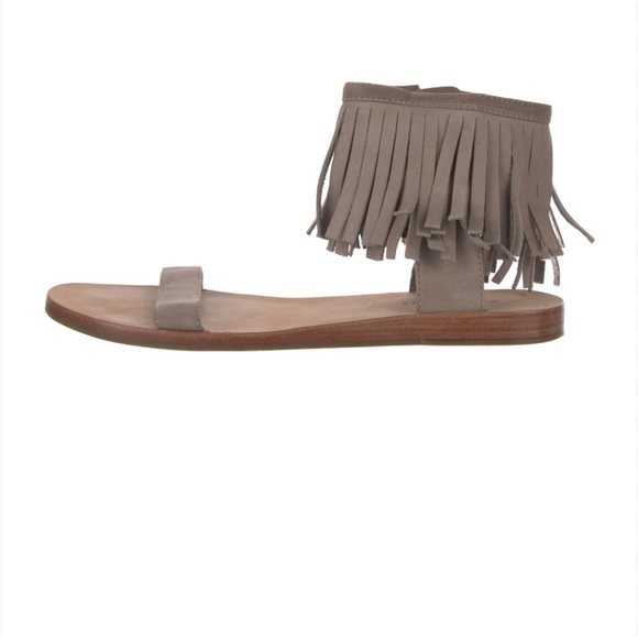 Kate Spade Fringe Ankle Strap Sandals - tan - Picture 1 of 4